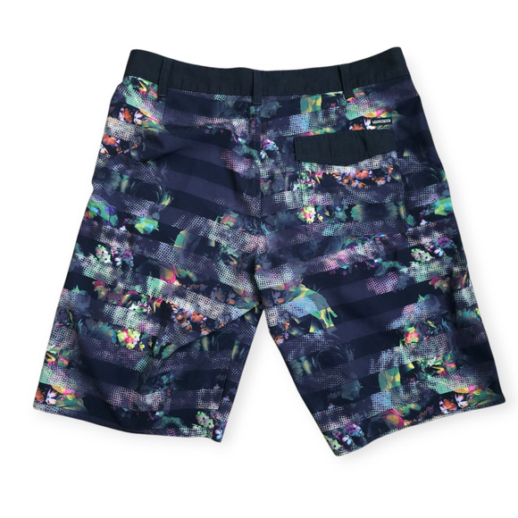 VANS Vanphibian Beflor Black Multicolor Board Shorts Wet/Dry Men Sz 32 - Picture 2 of 9